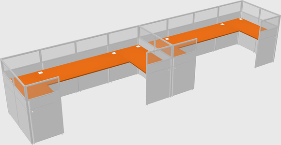 U-shaped cubicle