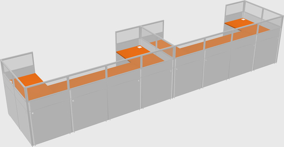 U-shaped cubicle
