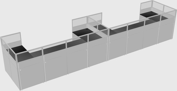 U-shaped cubicle