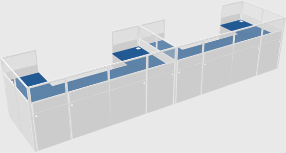U-shaped cubicle