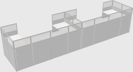 U-shaped cubicle