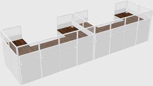 U-shaped cubicle