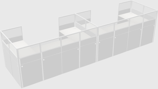 Cabine en u