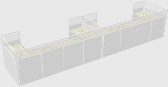 Cabine en u