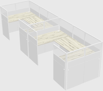 U-shaped cubicle