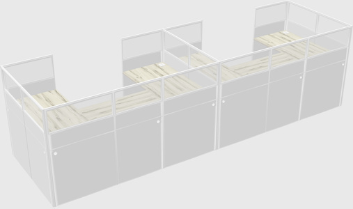 U-shaped cubicle