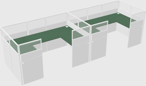 U-shaped cubicle
