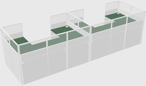 U-shaped cubicle