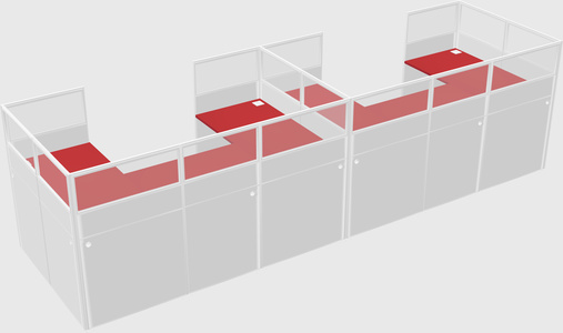 U-shaped cubicle