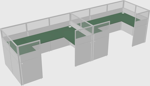 U-shaped cubicle