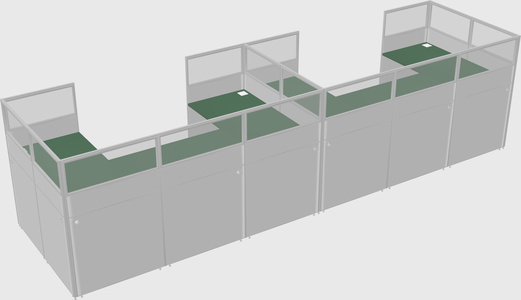 U-shaped cubicle