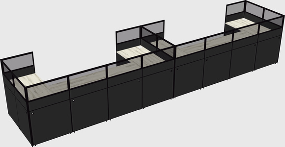 U-shaped cubicle