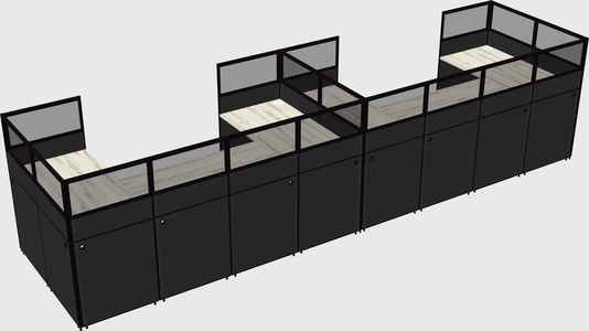 Cabine en u