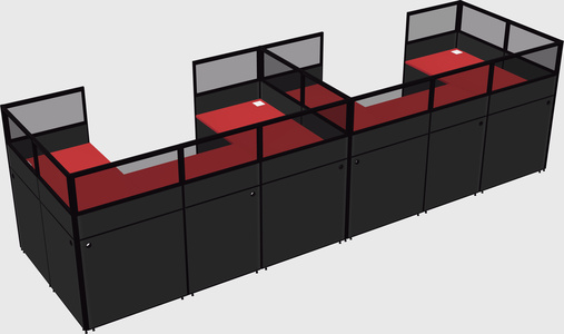 U-shaped cubicle