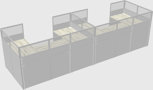 Cabine en u