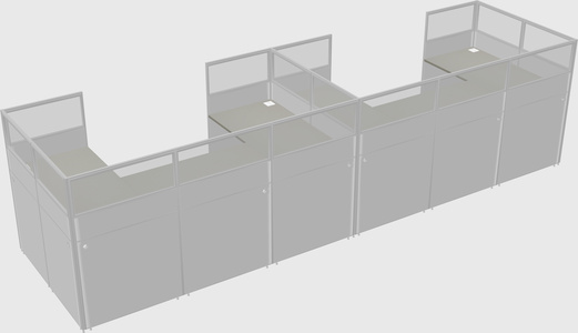 U-shaped cubicle