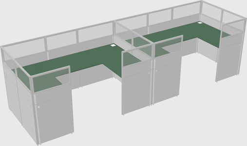 U-shaped cubicle