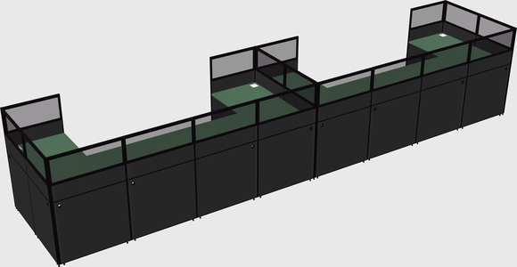 U-shaped cubicle