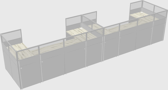 Cabine en u
