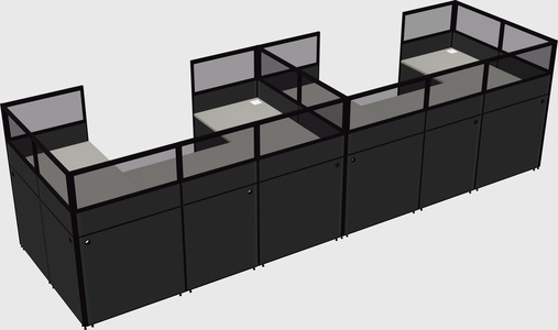 U-shaped cubicle