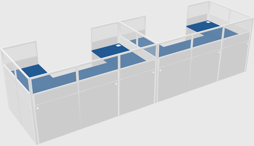 U-shaped cubicle