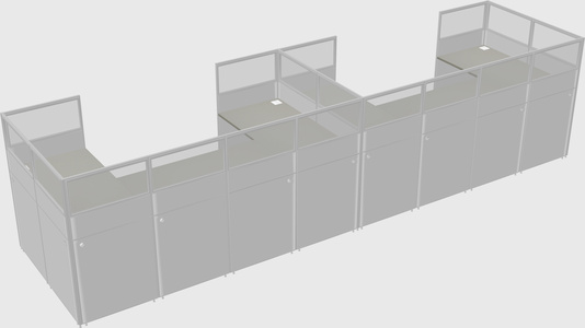 U-shaped cubicle