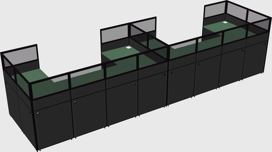 U-shaped cubicle