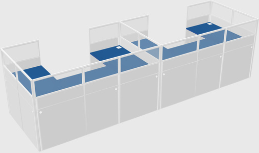 U-shaped cubicle