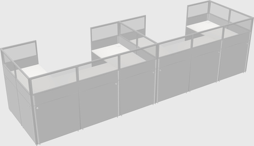 U-shaped cubicle