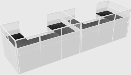 U-shaped cubicle
