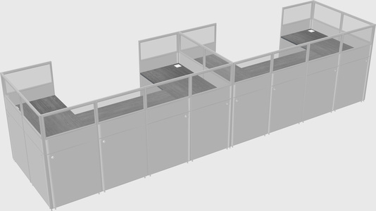 U-shaped cubicle