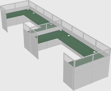 U-shaped cubicle