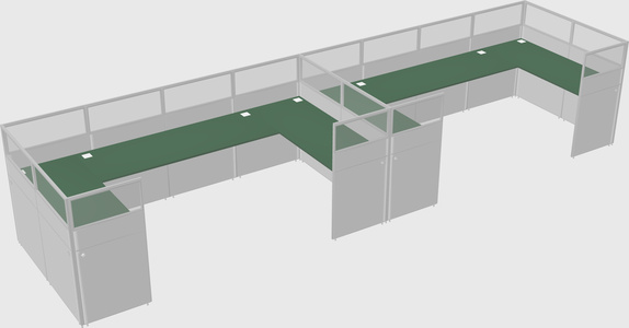 U-shaped cubicle