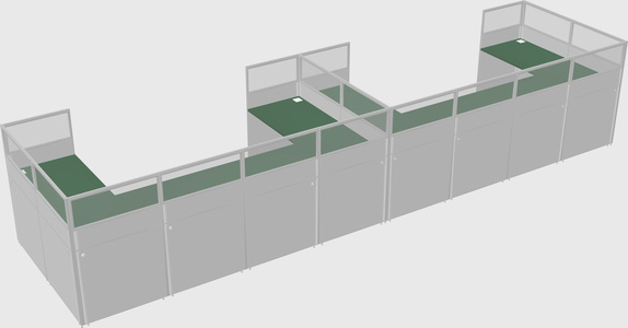 U-shaped cubicle