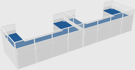 U-shaped cubicle