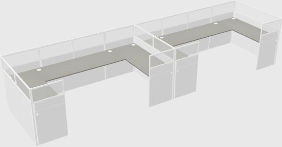 U-shaped cubicle