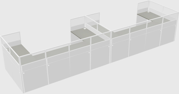 U-shaped cubicle