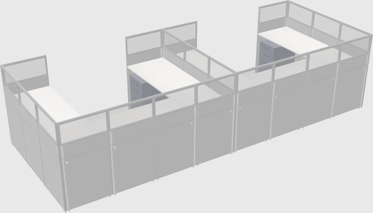 U-shaped cubicle