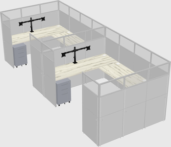 U-shaped cubicle