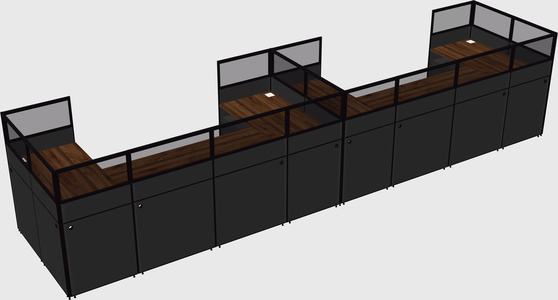 U-shaped cubicle