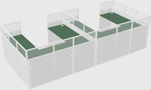 U-shaped cubicle