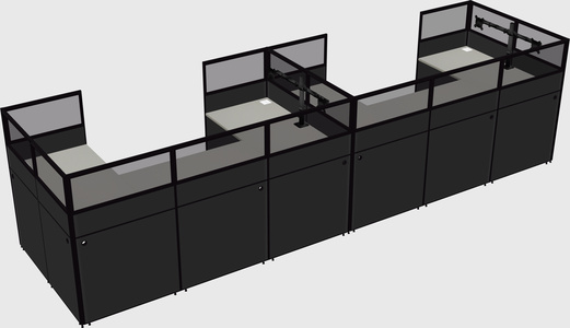 U-shaped cubicle