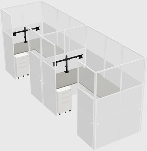 U-shaped cubicle