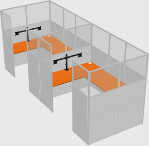 U-shaped cubicle