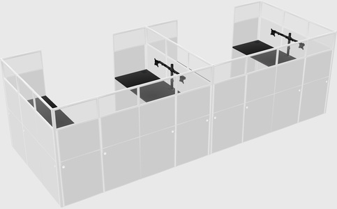 U-shaped cubicle