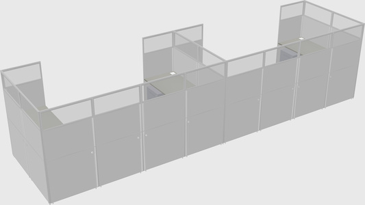 U-shaped cubicle