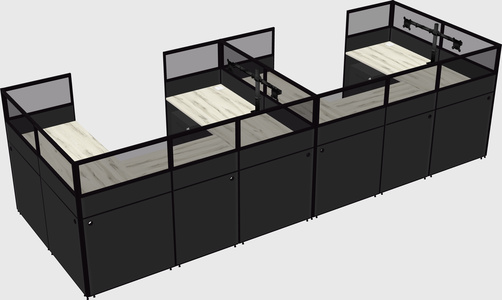 Cabine en u