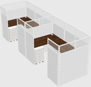U-shaped cubicle
