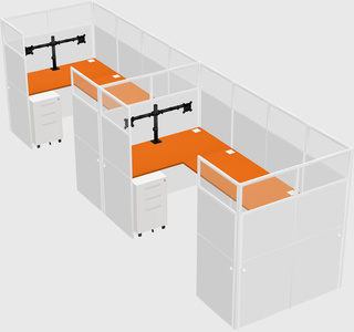 U-shaped cubicle