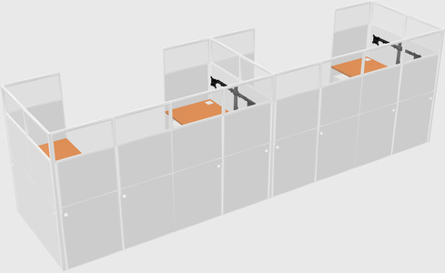 U-shaped cubicle